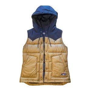 Patagonia Bivy Down Vest Navy/Gold Women’s Small